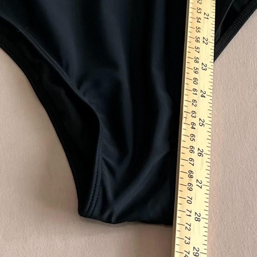 NWT Summer Mae Black High Cut One Piece Swimsuit Sz L - Picture 7 of 8